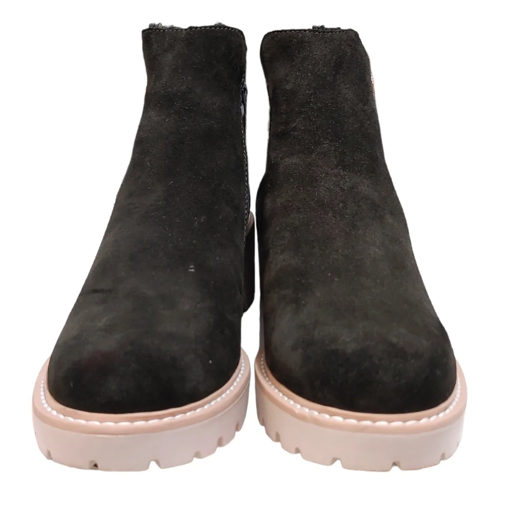 Dolce Vita Hollyn Black Suede Alligator Heel Ankle Booties Women's Size 8.5 - Picture 5 of 8